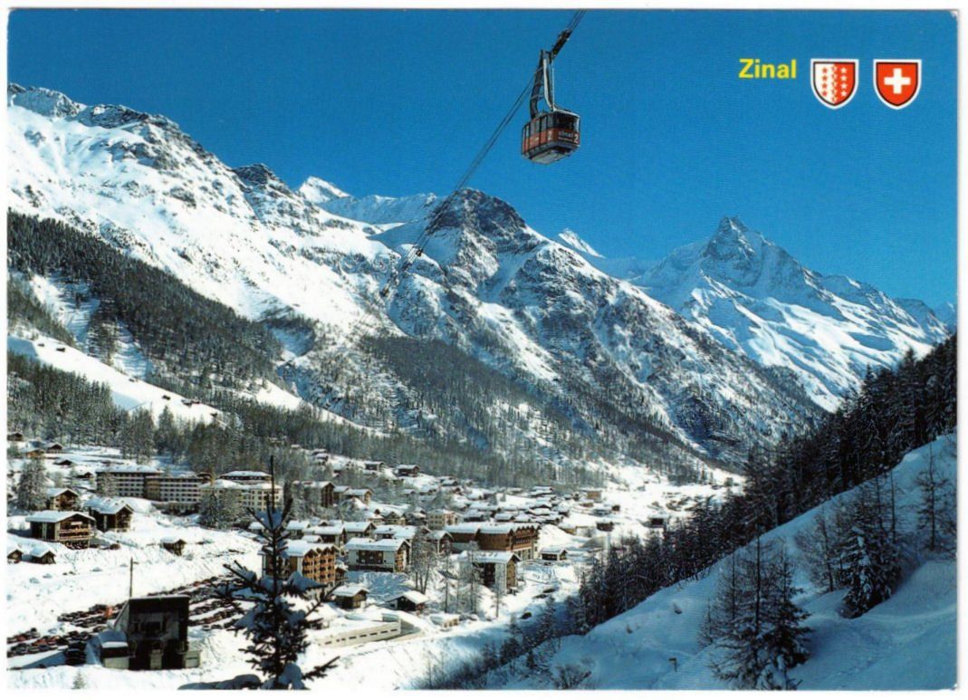 Cartoline postali: Zinal - Luftseilbahn Sorebois – Usato da Binningen venduto da Mountainrider