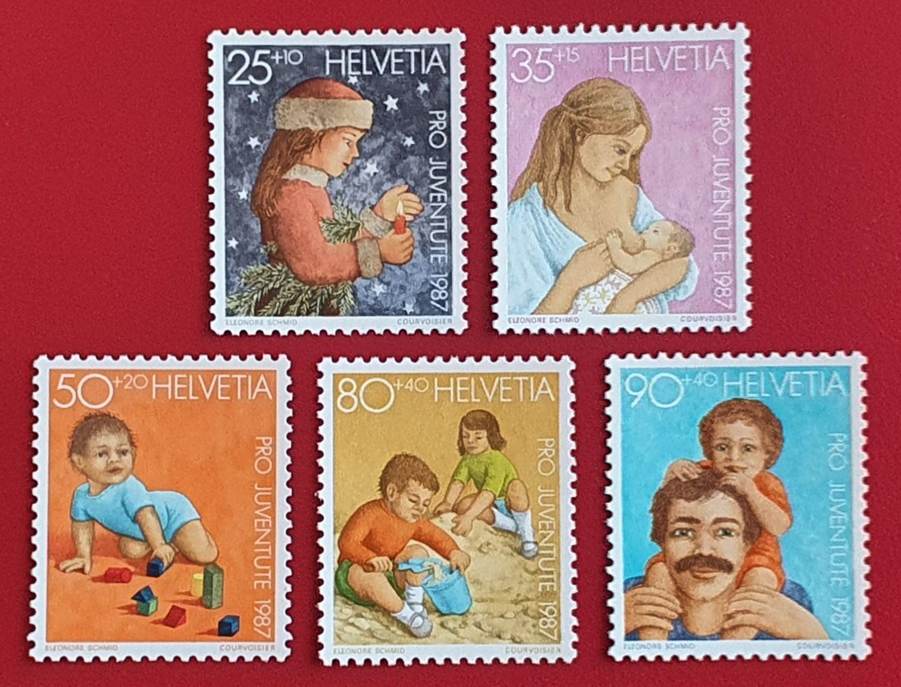Tutti i francobolli: PRO JUVENTUTE SATZ  302 - 306 1987** POSTFRISCH – Nuovo (secondo la descrizione) da Düdingen venduto da Quartierstrasse