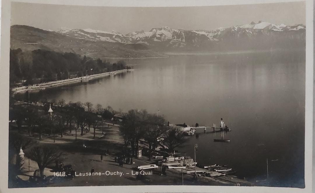 Cartoline postali: LAUSANNE-OUCHY - Le Quai – Usato da Delémont venduto da Domdom1