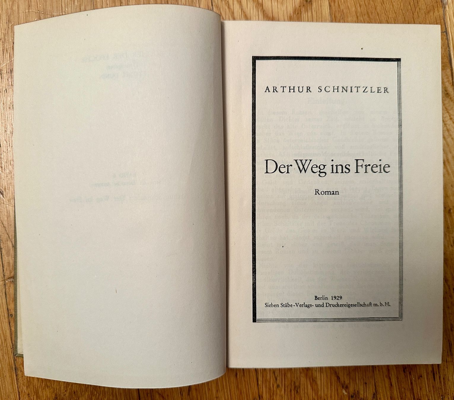 Libri: Arthur Schnitzler: Der Weg ins Freie. 1929 – Usato da Zürich venduto da allp 2