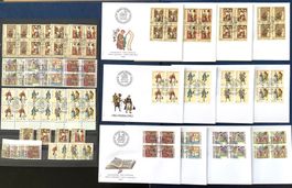 1989-90-91 Pro Patria 700 Jahre Kunst Kultur FDC 4er -Einzel