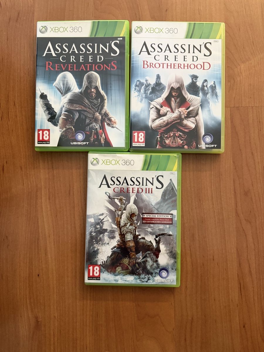 Microsoft Jeux: 3 Assassins Creed Xbox 360 Games – D'occasion à Hendschiken par Jamie2006