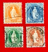 STEHENDE HELVETIA 66A 67D 68D 73D 1882 - 1901 GEBRAUCHT