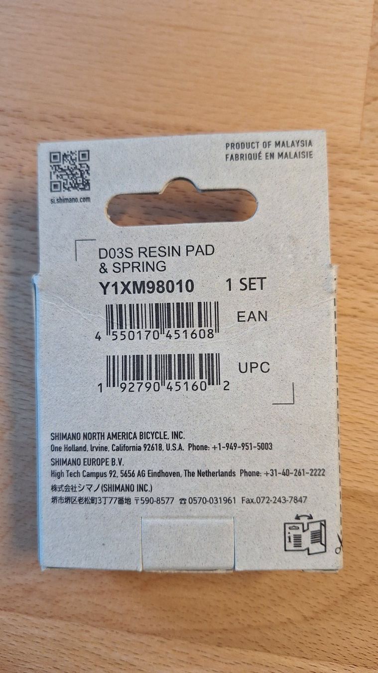 Shimano Ersatzteile: Shimano Bremspads D03S – Neu und originalverpackt aus Cazis von RolfEggi 1