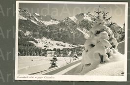 AK sw Lenzerheide GR gegen Lenzenhorn,© Heinze ≈ 1943