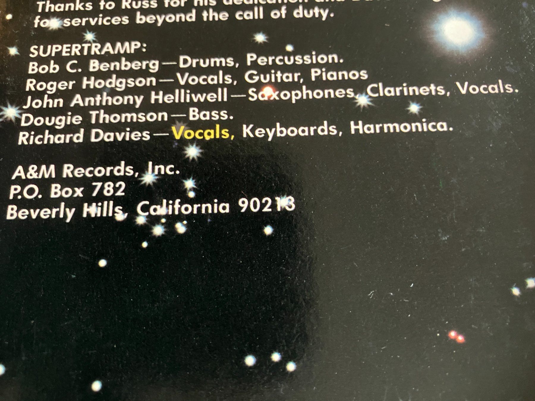 Dischi in vinile: Supertramp – Usato da Aarwangen venduto da Jukebox3 4