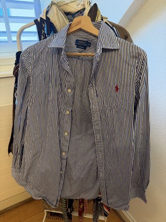 Polo Ralph Lauren Custom Fit Hemd Blau/Weiss gestreift Gr. S
