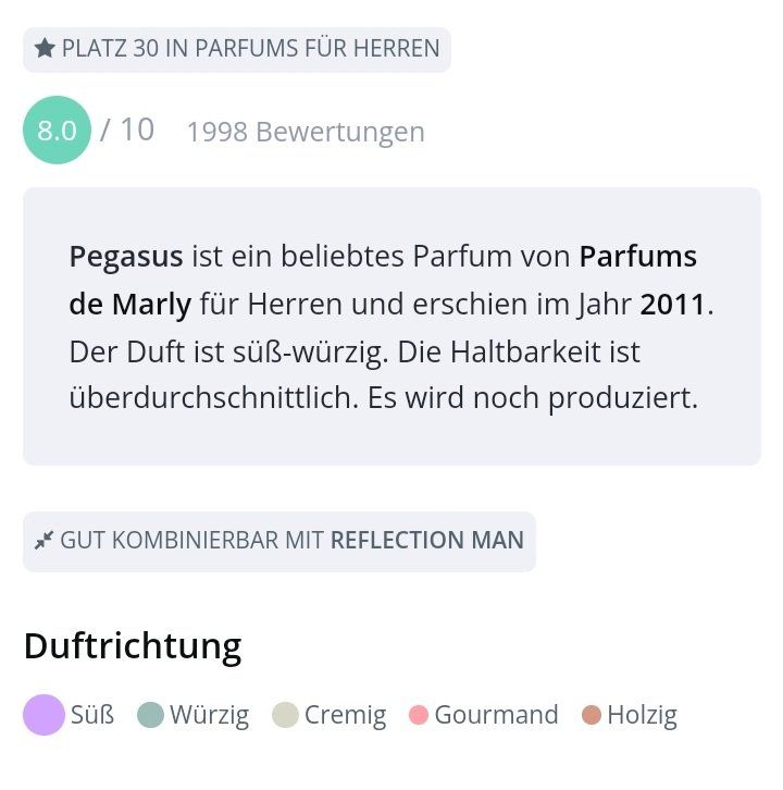 Jlo Profumi & Eau de Toilette: 2 ml PEGASUS PARFUMS DE MARLY ABFÜLLUNG – Nuovo (secondo la descrizione) da St. Gallen venduto da CaliSunshine 3