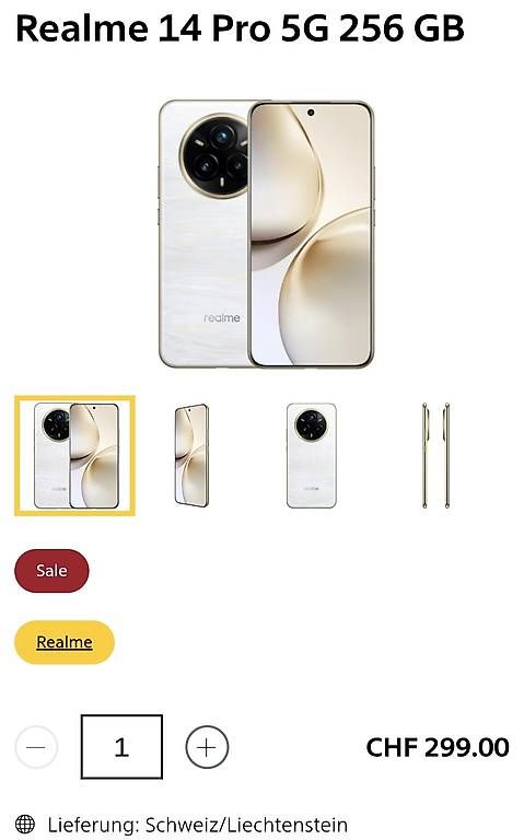 Realme Telefoni cellulari / Smartphones: Realme 14 Pro 5G 256GB pearl white – Nuovo e nell'imballaggio originale da Kirchlindach venduto da CloodHouzi 4