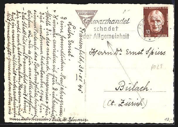 Cartoline postali: Frauenfeld, Totalansicht vom Flugzeug au – Usato da Berlin venduto da bartko-reher 1
