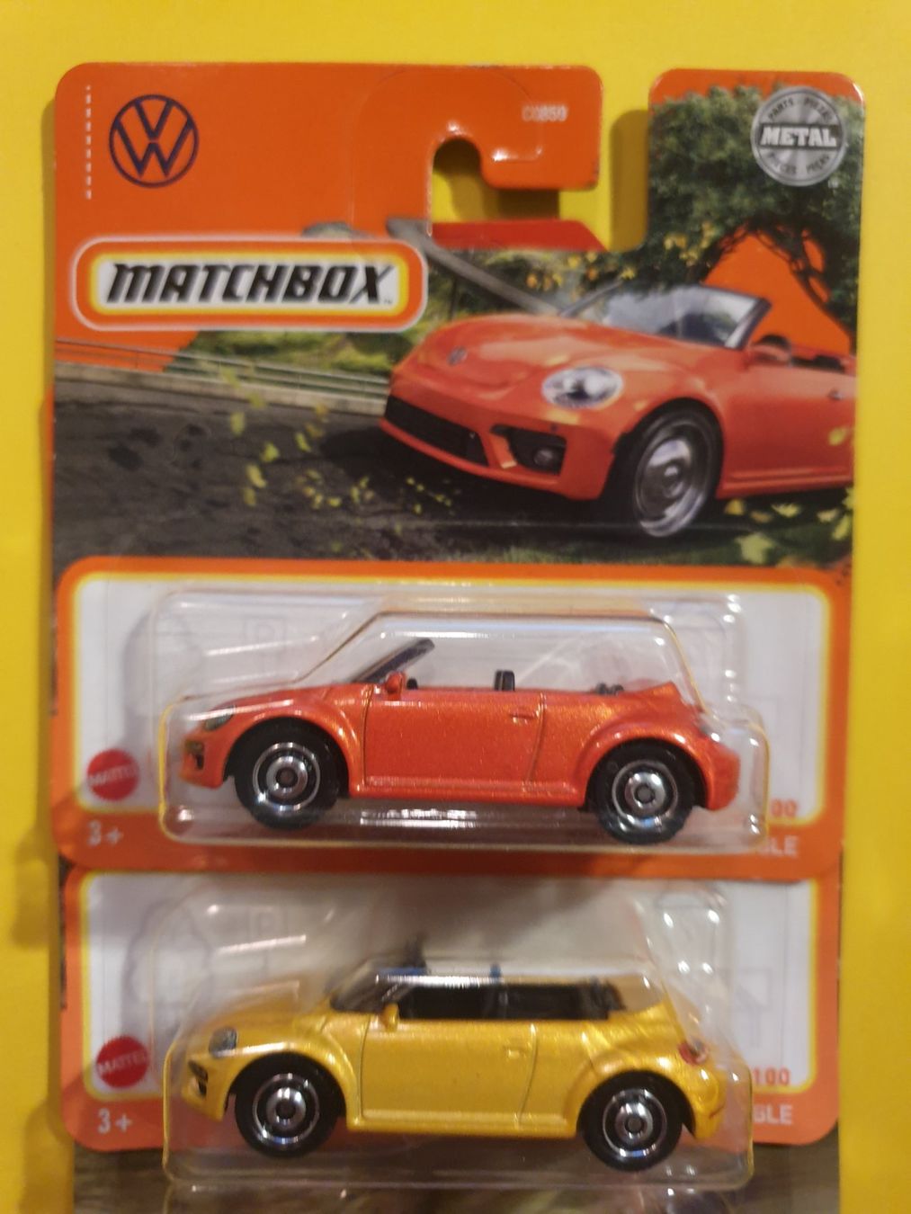Matchbox Modellini d'auto: 3 x Matchbox 2019 VOLKSWAGEN BEETLE CONVERTIBLE – Nuovo e nell'imballaggio originale da Oftringen venduto da Rotor 3