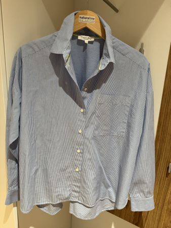 Hemd Baumwolle blau gestreift Damen Grösse M