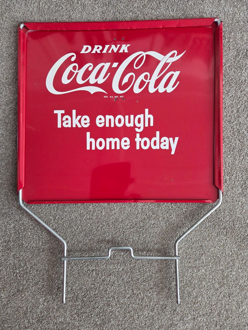 Coca-Cola Schilder: Original Coca-Cola Flaschenregalschild – Gebraucht aus Mollis von Cadillac58 1