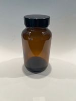 Weithalsflaschen aus Glas braun mit Deckel 200 ml