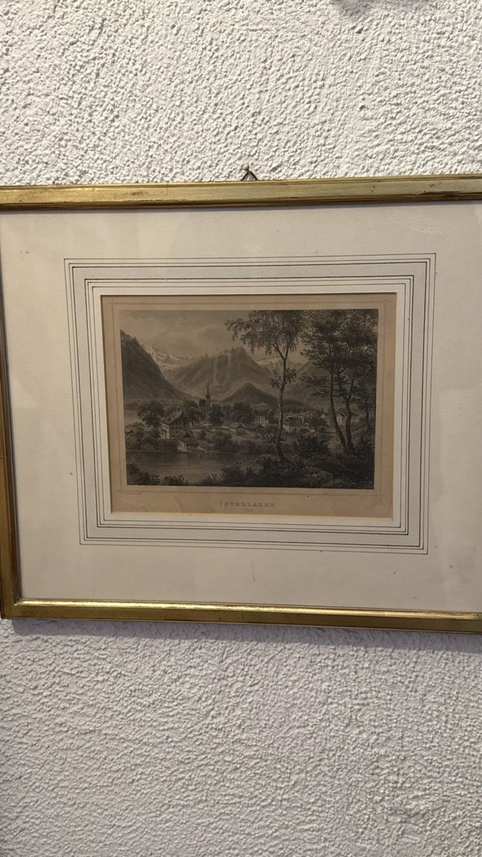 Foto & Immagini: Antiker Stahlstich / Grafik "INTERLAKEN" – Usato da Basel venduto da dafal4059