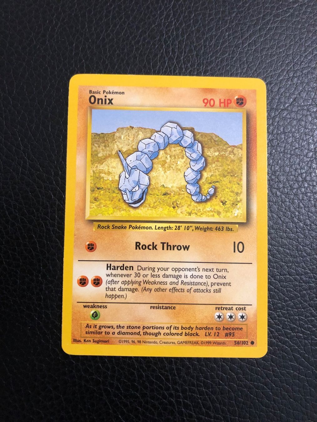 Pokémon Sammelbilder & Trading cards: Base Set Onix 56/102 NM Ab 1 – Gebraucht aus Paradiso von Pkmn10
