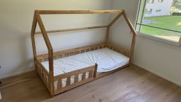 TreeTale Hausbett Kinderbett 200x90 Naturholz gebraucht