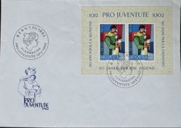 Schweiz FDC Pro Juventute Block 1962 Ersttagsbrief Bern
