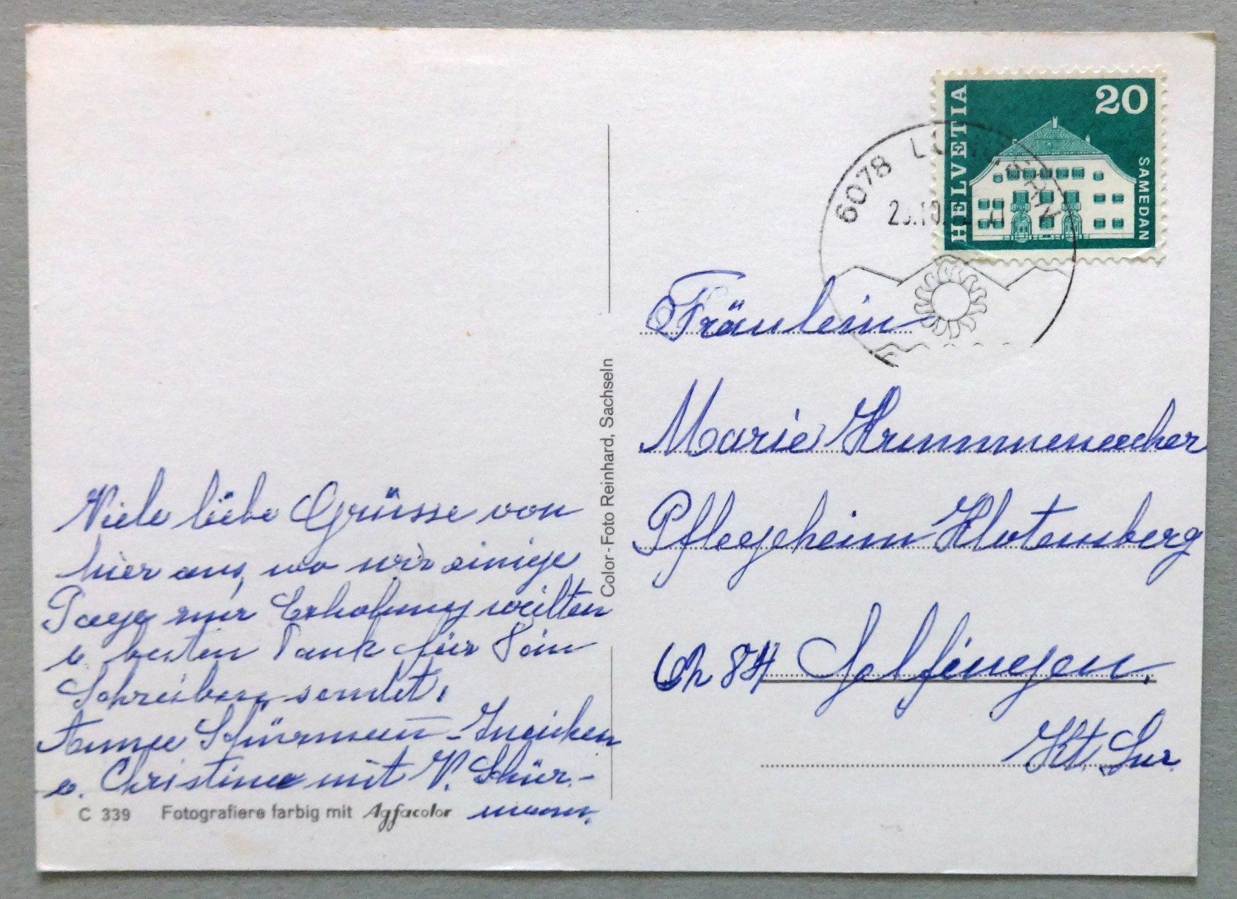 Cartes postales: Gruss aus Lungern – D'occasion à Fétigny par Billy2miny 1