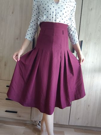 Collectif Vintage Skirt Plum Size S/UK10/EU36