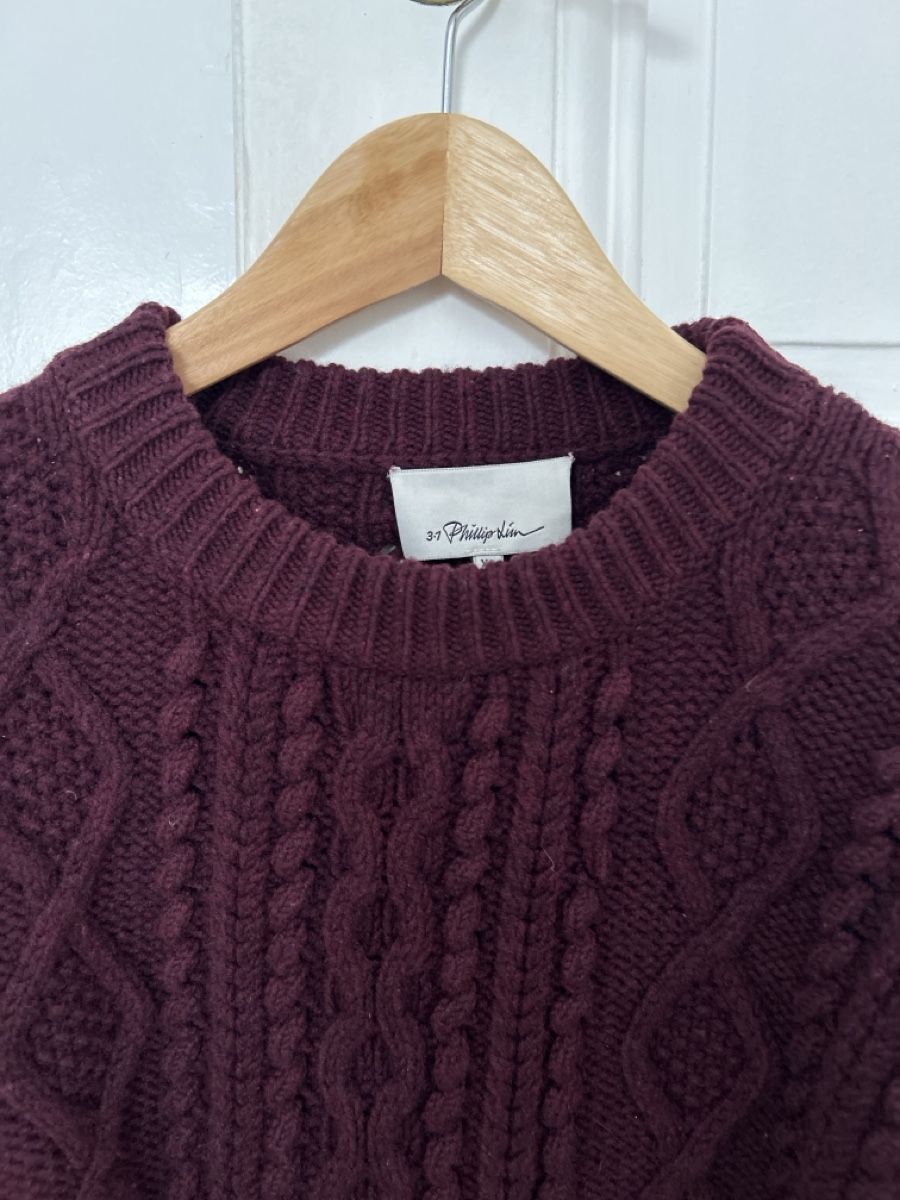 Phillip Lim Maglioni & Felpe: 3.1 Phillip Lim Wool Cable Knit Sweater, Sz Small – Nuovo (secondo la descrizione) da Genève venduto da TreasureChest