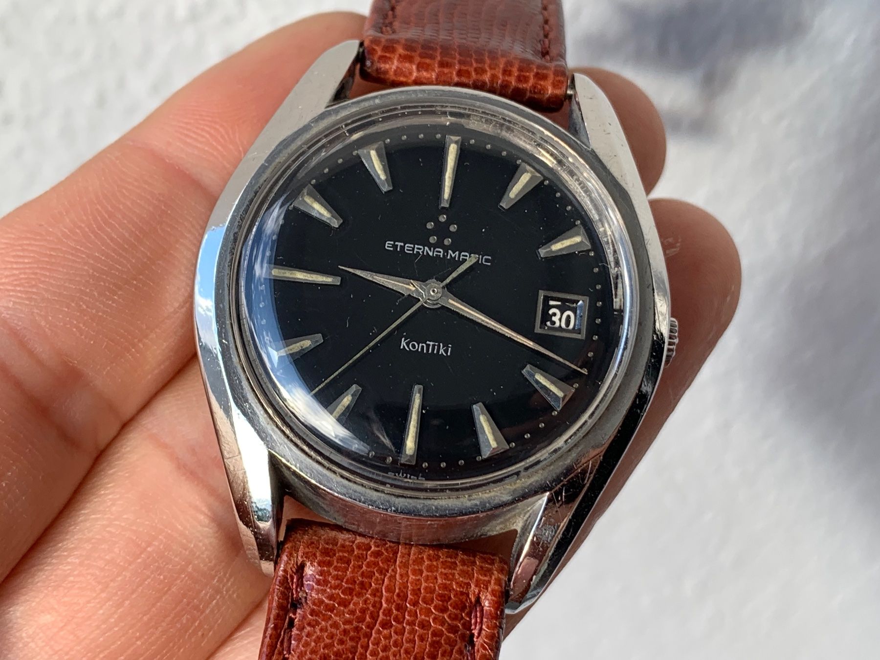Eterna Uhren: Vintage ETERNA Kontiki homme / Herrenuhr Automatik läuft – Gebraucht aus Biel/Bienne von