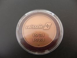 Medaille 50 Jahre Swissair 1931 - 1981