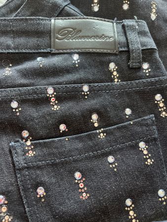 Blumarine Jeans, Grösse 40, Dunkel, mit Strass, Top Zustand!