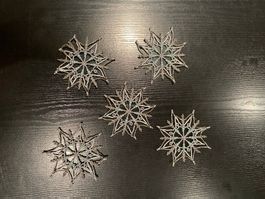 Stern Weihnachtsstern Deko Eiskristall Schneeflocke Perlen