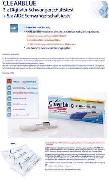 Messen: +2 x Clearblue Schwangerschaftstest+5stü – Neu und originalverpackt aus Amriswil von JaJa-Express 1