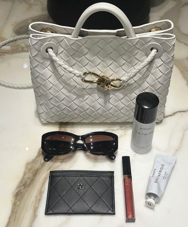 Lucia Woven Bag in Cream / Beige