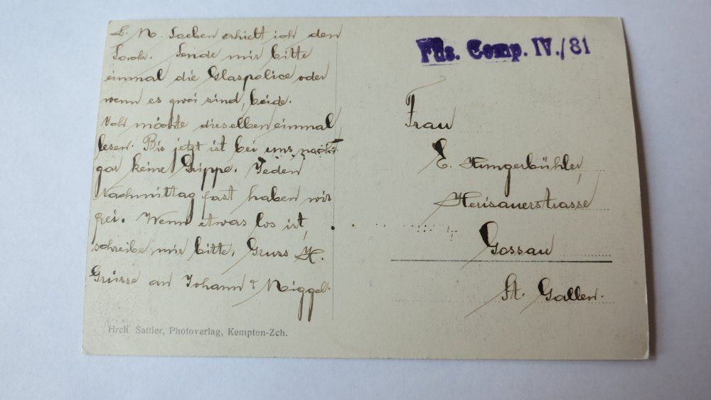Cartoline postali: Weiningen / ZH - Feldpost – Usato da Jona venduto da centumprata 1