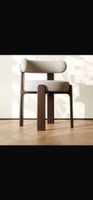 2x Premium Designerstuhl Japandi  echtes Walnussholz "
