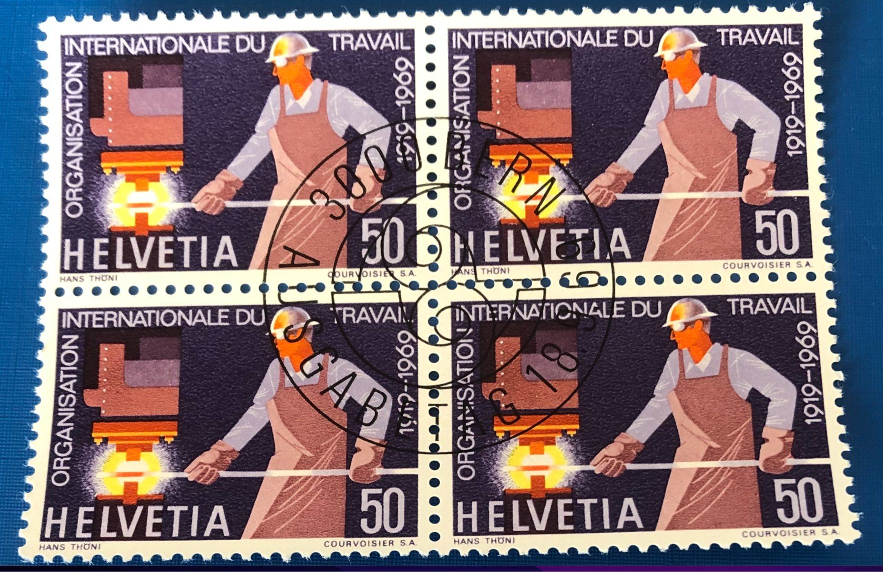 Tutti i francobolli: 4 er Block Nr.470 mit Vollstempel Bern – Usato da Aarau venduto da Billa007
