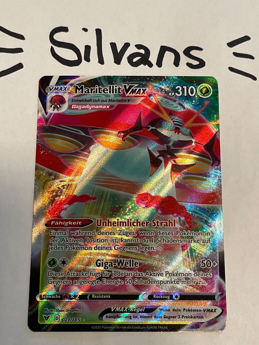 Pokémon Carte collezionabili: Maritellit Vmax Full Art Farbenschock Vivid Voltage Deutsch – Nuovo (secondo la descrizione) da Wil SG venduto da Silvans