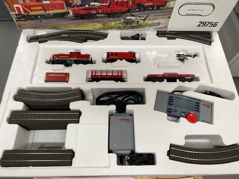 MÄRKLIN H0 29755 Starter Set Fire Department With Mobile Station