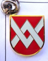 Pin Wappen rot weiss Hag
