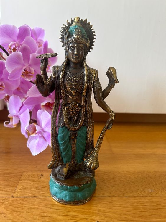 Balinesische Götterstatue, NEU, Vishnu, Messing | Kaufen auf Ricardo