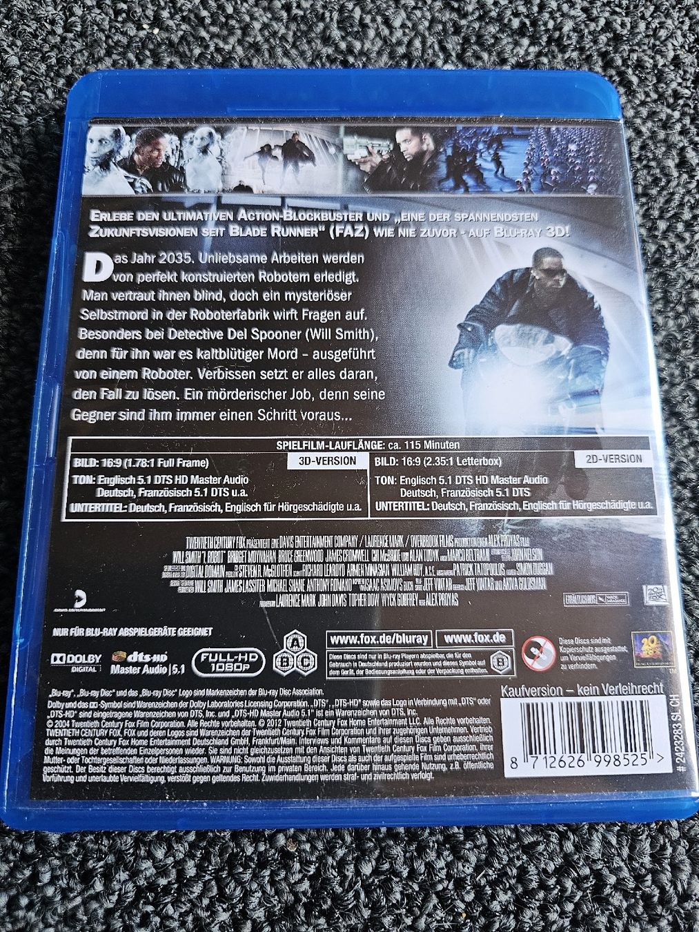 Tous les DVDs: I, Robot 3D Blu-ray Will Smith  – D'occasion à Ruswil par jan_bxl5 1