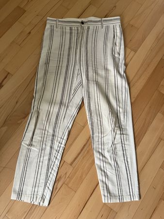 Stoffhose gestreift beige/braun guter Zustand