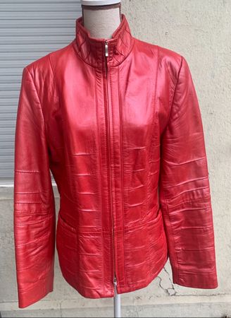 Superbe veste en cuir GERRY WEBER nappa d'agneau t.M-L