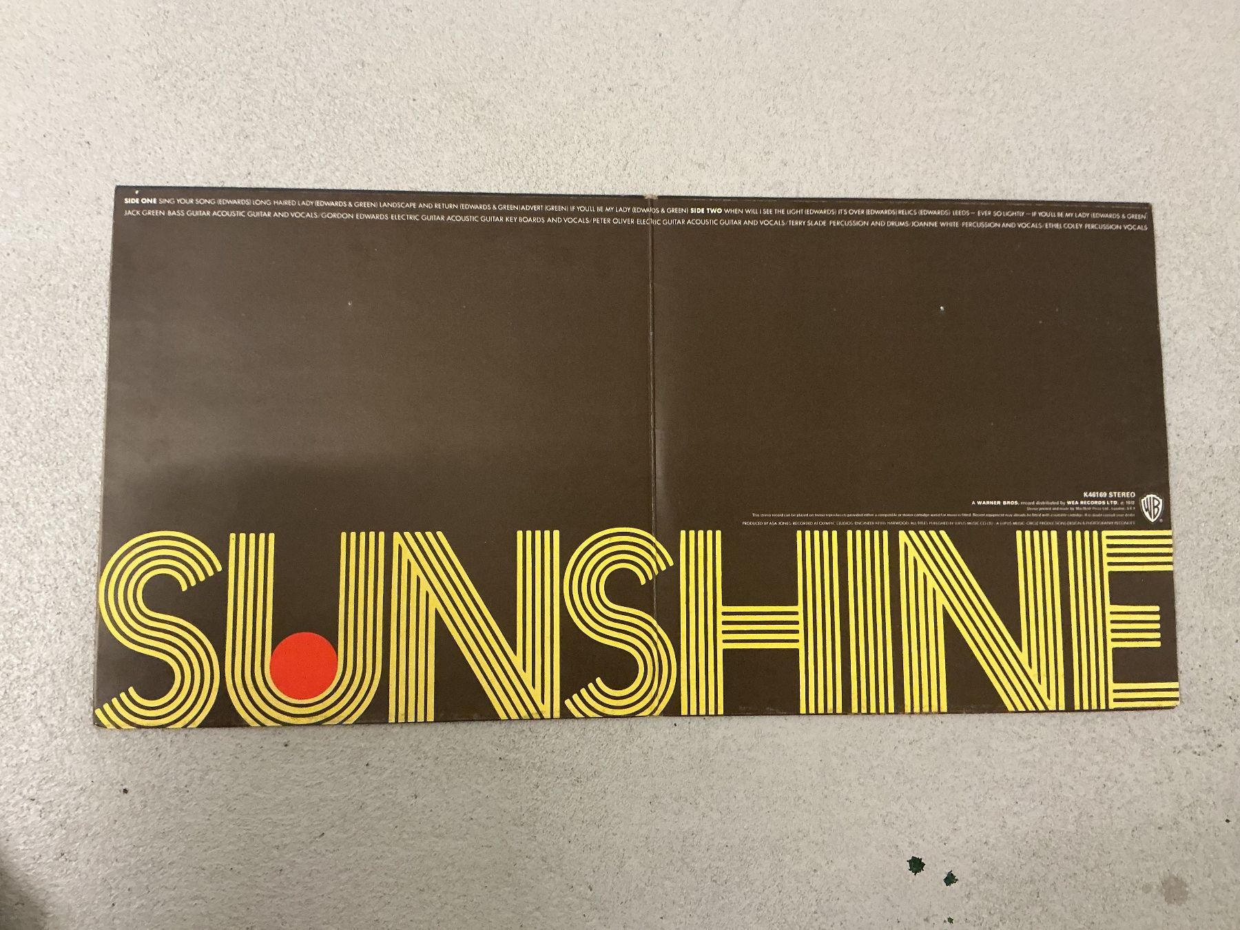 Schallplatten: Sunshine LP (VG+) – Gebraucht aus Winterthur von Tumko-Vinyl 1