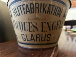 Hutfabrikation Jacques Engell Hutschachtel, Glarus, Antik