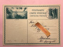 Postkarte Lugano 1931