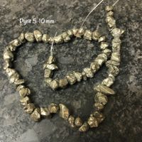 spezielle "Pyrit" Nuggets / Perlen 5-10mm - 1 Strang