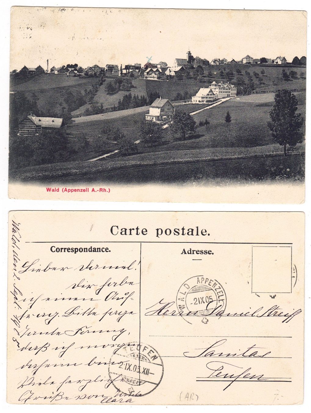 Cartoline postali: Wald – Usato da La Tour-de-Peilz venduto da amjust
