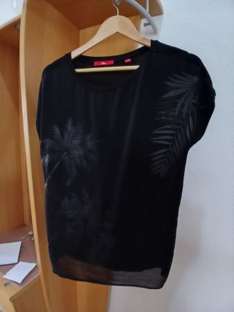 S.Oliver Bluse, Palmenmuster, Grösse 38