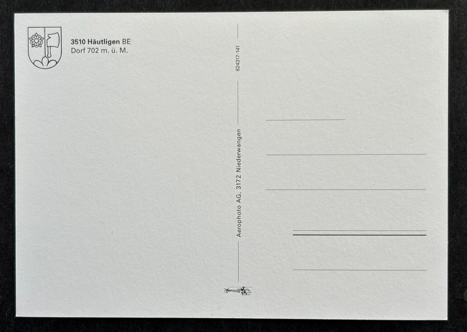 Cartoline postali: ANSICHTSKARTE HÄUTLIGEN BE – Usato da Ostermundigen venduto da crazy-horse-1840 1