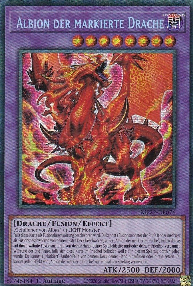 Yugioh Carte collezionabili: Yugioh Albion der markierte Drache MP22-DE076 – Nuovo e nell'imballaggio originale da Chur venduto da -NewERA-