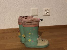 Süsse Kinder Gummistiefel mit Einhorn und Sternen, Gr.24